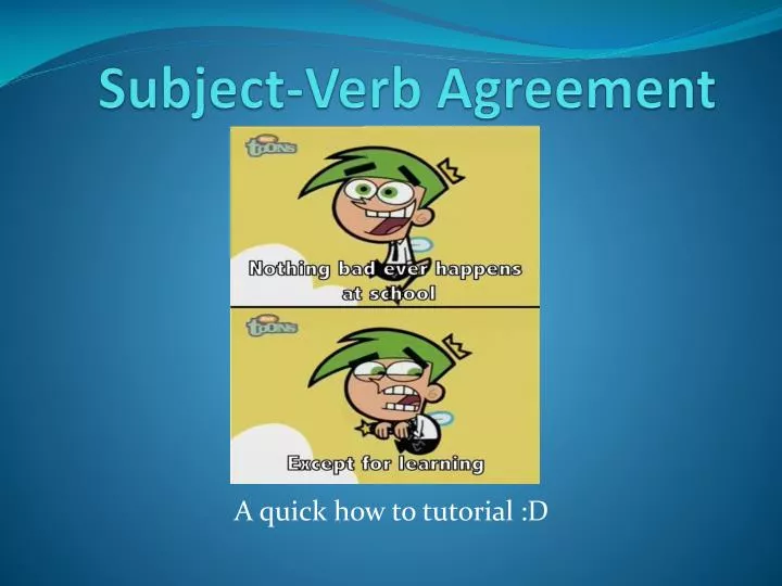 subject verb agreement