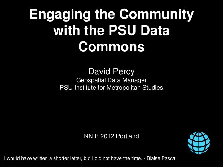 engaging the community with the psu data commons