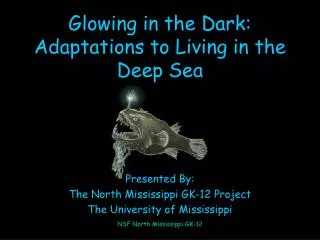Glowing in the Dark: Adaptations to Living in the Deep Sea