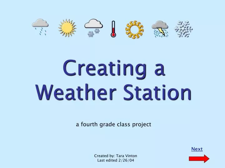 creating a weather station a fourth grade class project