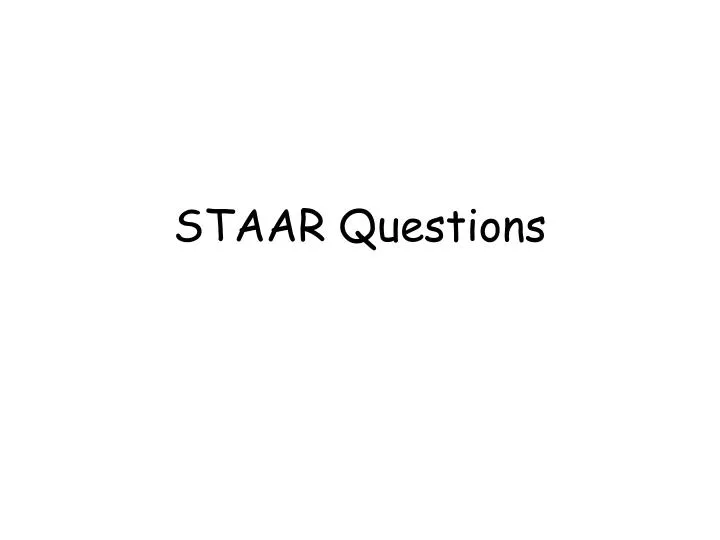 staar questions