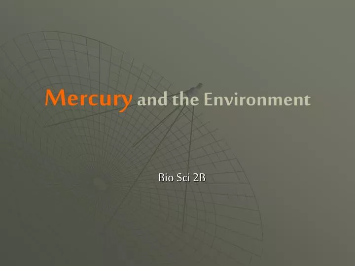 mercury and the environment