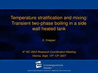 Temperature stratification and mixing: Transient two-phase boiling in a side wall heated tank