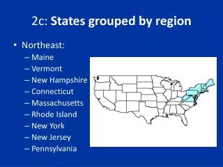 2c states grouped by region