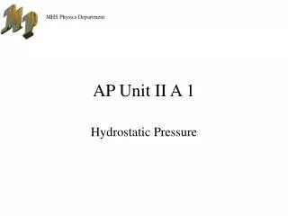 AP Unit II A 1
