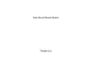 Rule-Based Mental Models