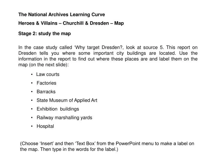 stage 2 study the map