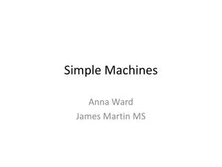 Simple Machines