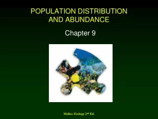 POPULATION DISTRIBUTION AND ABUNDANCE