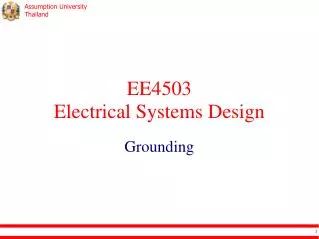 EE4503 Electrical Systems Design