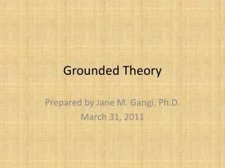 Grounded Theory