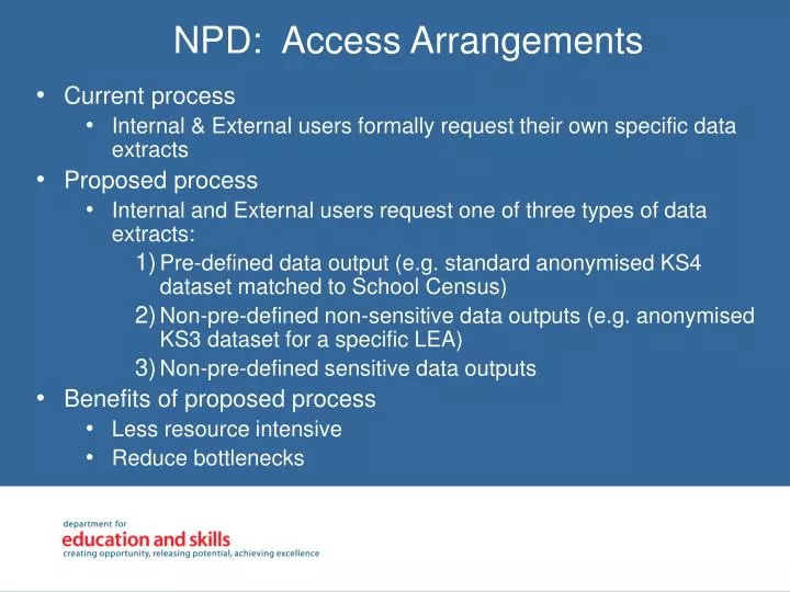 npd access arrangements