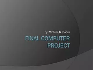 Final Computer Project