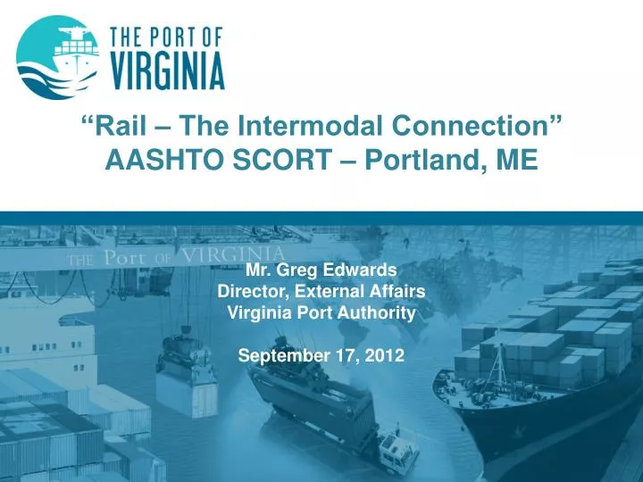 rail the intermodal connection aashto scort portland me