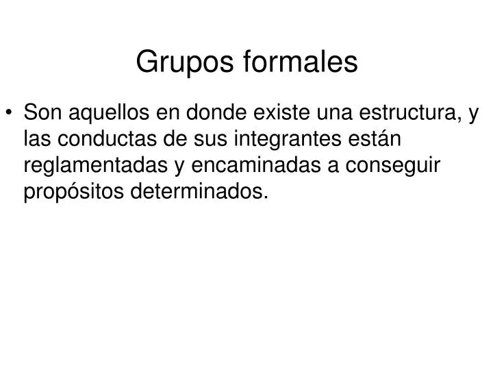 grupos formales