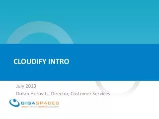Cloudify Intro