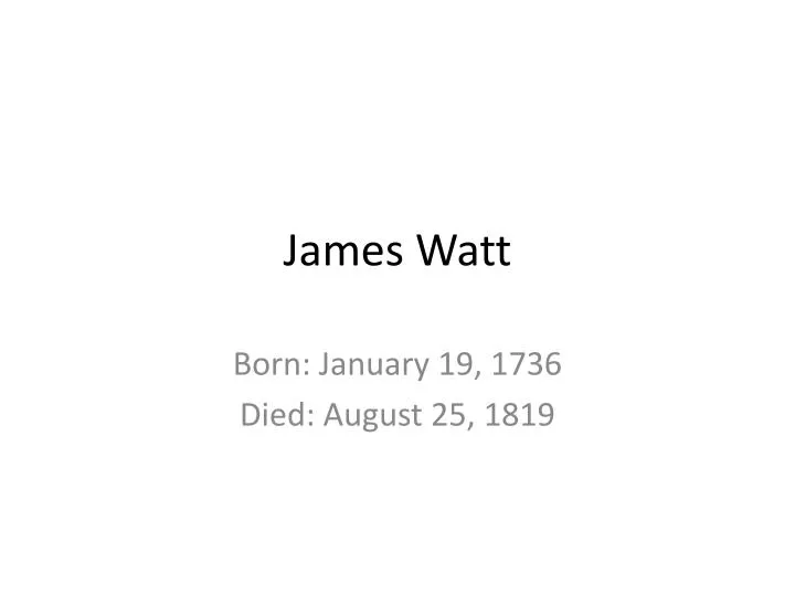 james watt