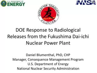 Fukushima Dai-ichi Damage &amp; Deposition (DOE AMS Perspective)