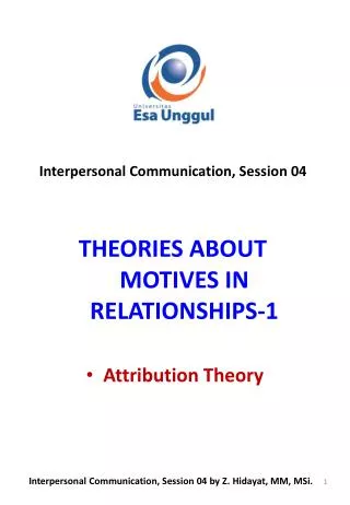 THEORIES ABOUT MOTIVES IN RELATIONSHIPS-1