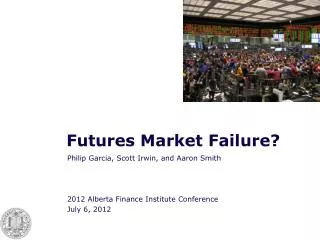 Futures Market Failure?