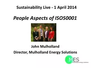 Sustainability Live - 1 April 2014