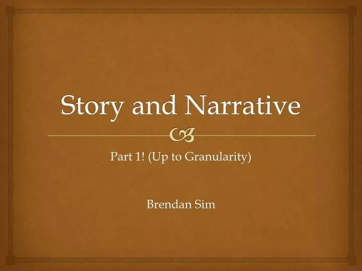 story and narrative
