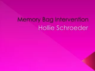 Memory Bag Intervention