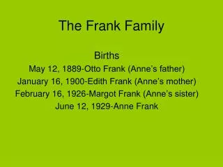 The Frank Family