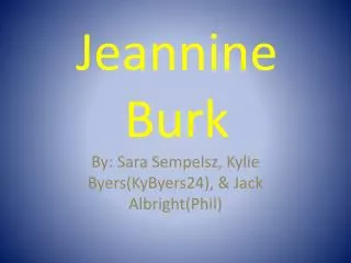 Jeannine Burk