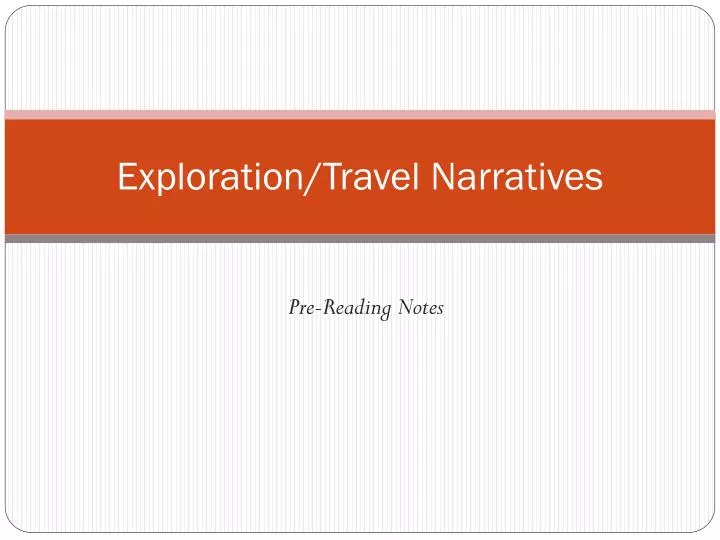 exploration travel narratives