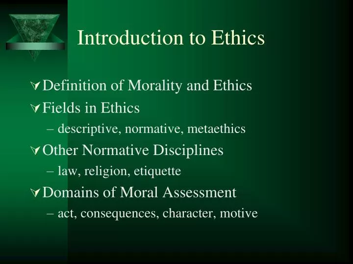 introduction to ethics