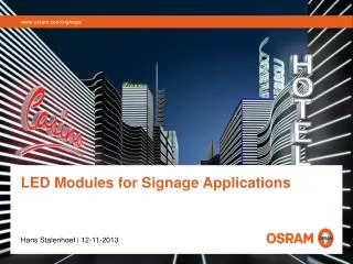 LED Modules for Signage Applications