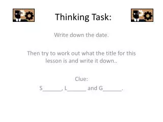 Thinking Task:
