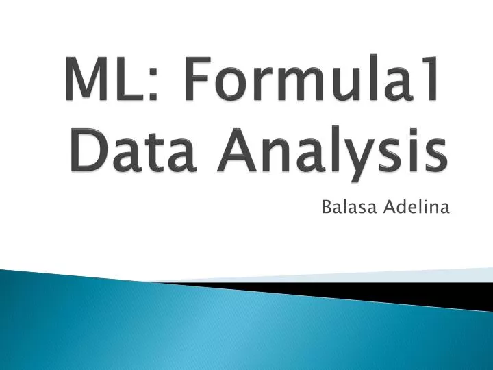 ml formula1 data analysis