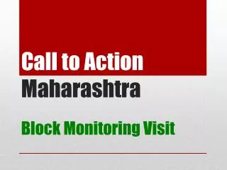 Call to Action Maharashtra