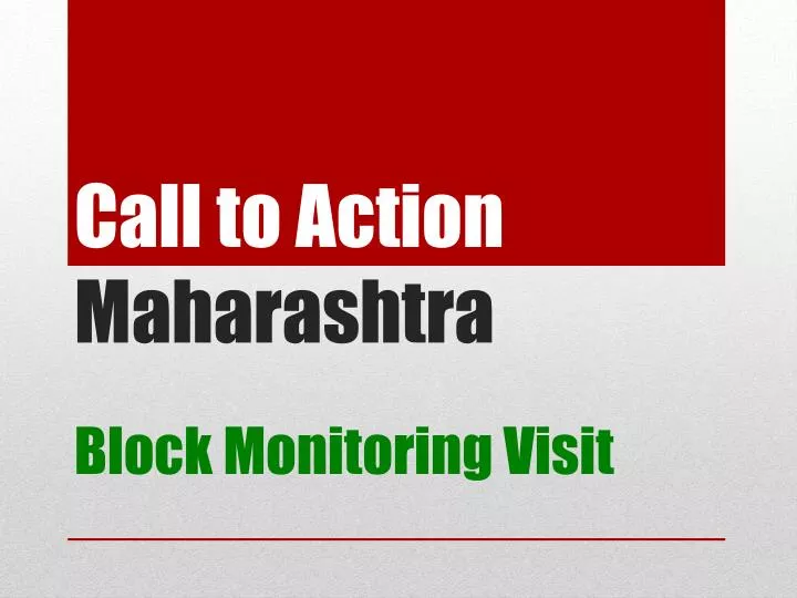 call to action maharashtra