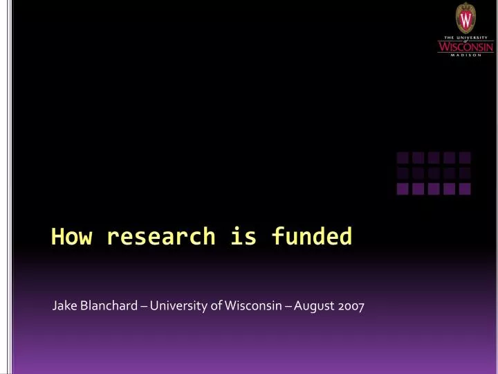 how research is funded