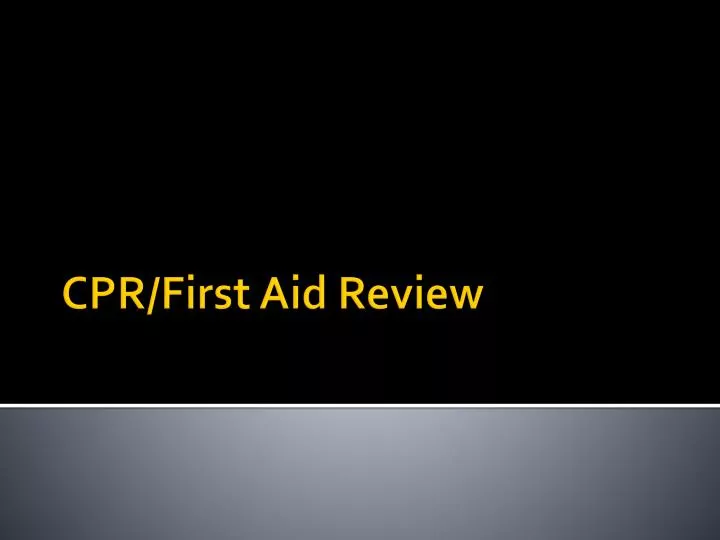 cpr first aid review