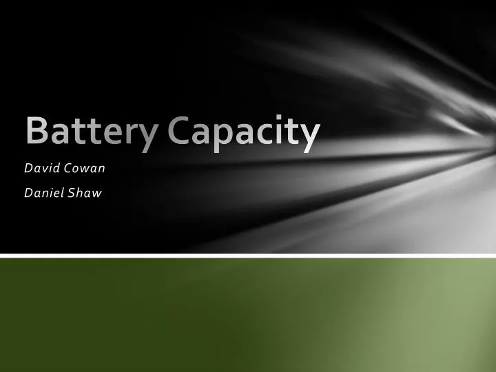 battery capacity