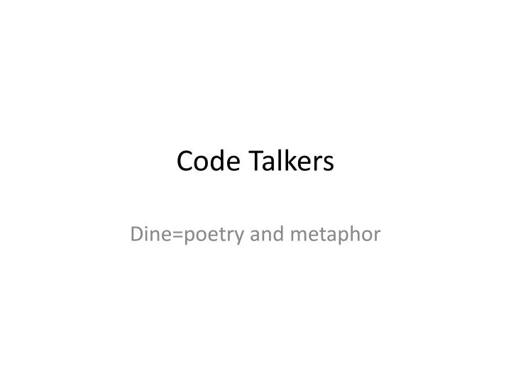 code talkers