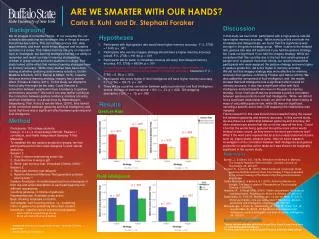 ARE WE SMARTER WITH OUR HANDS? Carla R. Kuhl and Dr. Stephani Foraker