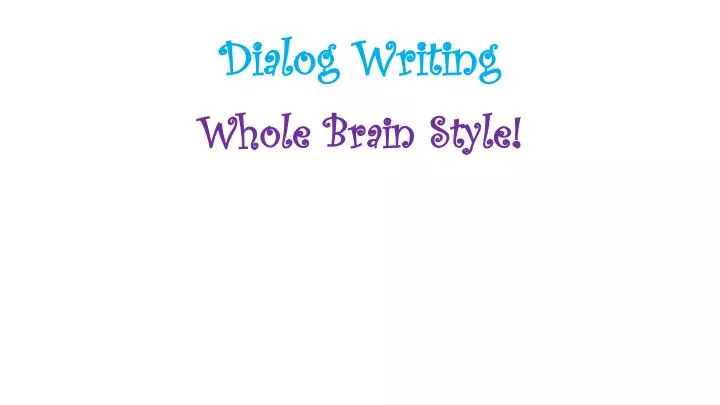 dialog writing