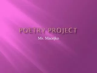 poetry project