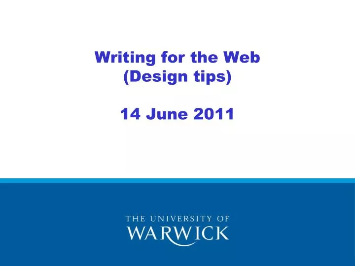 writing for the web design tips 14 june 2011