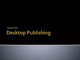 Desktop Publishing