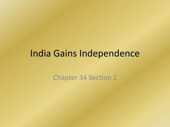 india gains independence