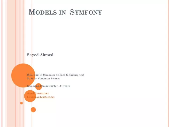 models in symfony