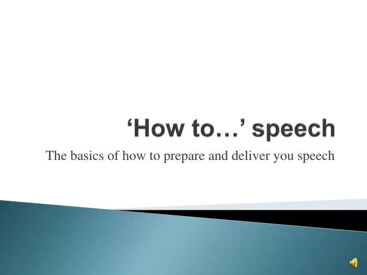 how to speech