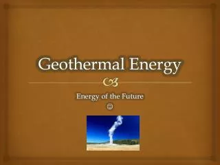 Geothermal Energy