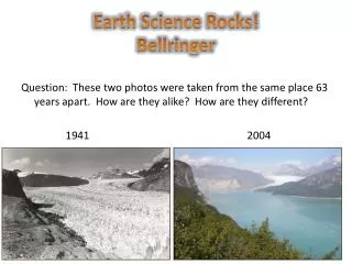 Earth Science Rocks! Bellringer